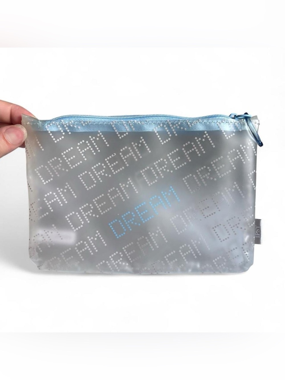 IPSY “Dream” Clear Blue Star Glam Bag – January 2021 Makeup Pouch (Bag Only)